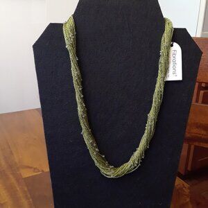 Fiber & Glass Bead Necklace from Fibrations